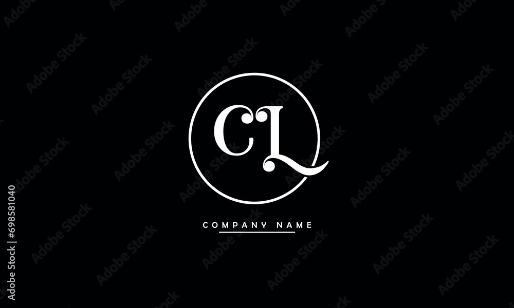 CL, LC, C, L Abstract Letters Logo Monogram