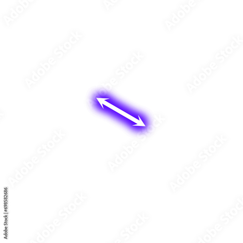 Neon Doubble Arrow Decoration Svg File. Purple Neon Double Arrow Element