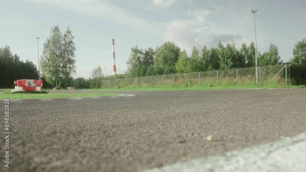 Male person move motorbike. Rider man drive motorcycle. Extreme sports motorcycle driver on the track. Moto trip slow motion Male person move motorbike. Rider man drive motorcycle. Extreme sports motorcycle driver on the track. Moto trip slow motion