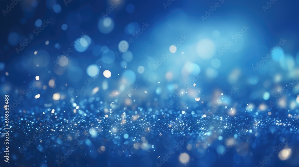 Shiny blue glitter lights background. AI generated. Shiny blue glitter lights background. AI generated.