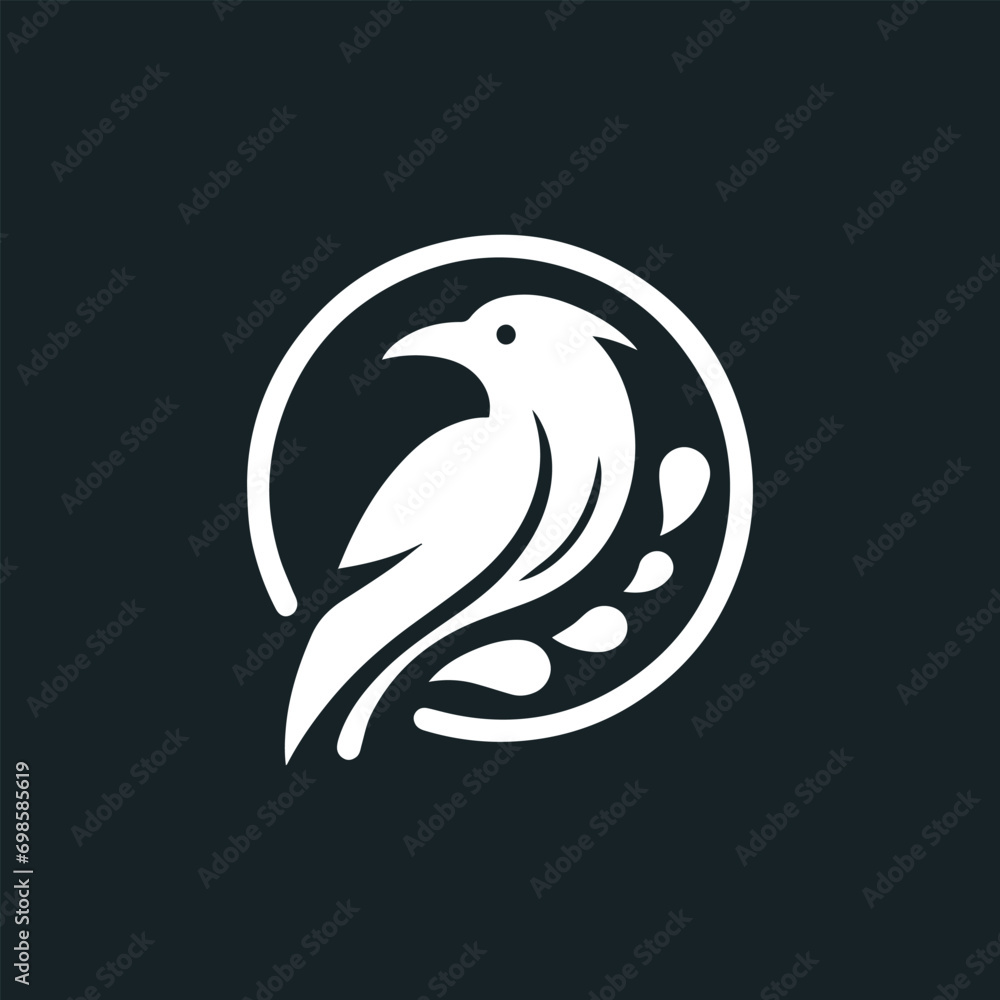 crow logo - vector crow Art & Illustration crow logo - vector crow Art & Illustration