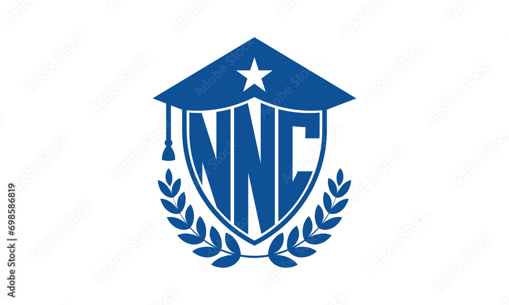 NNC three letter iconic academic logo design vector template. monogram, abstract, school, college, university, graduation cap symbol logo, shield, model, institute, educational, coaching canter, tech NNC three letter iconic academic logo design vector template. monogram, abstract, school, college, university, graduation cap symbol logo, shield, model, institute, educational, coaching canter, tech
