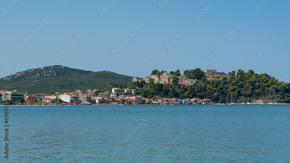 Fototapeta premium Vonitsa village view from Koukoumitsa island