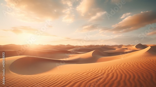 Beautiful landscape of the desert. Ai generated.