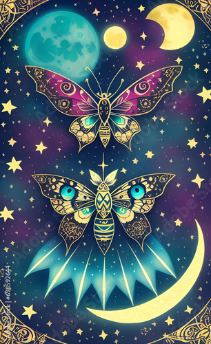 celestial moth illustration © Store4FUN