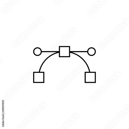 draw tool line icon sign, bezier curve icon. fountain pen tool icon. pen ink nib icon. web vector icon