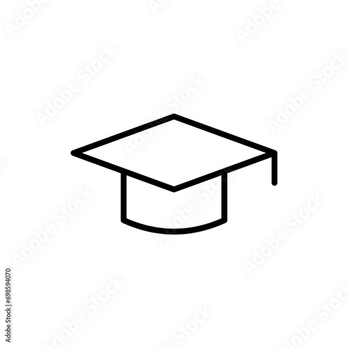 graduate cap hat icon. web vector icon	
