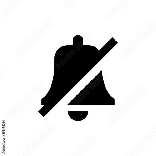 no bell icon alarm off symbol silent mute icons . notification bell icon. web vector icon