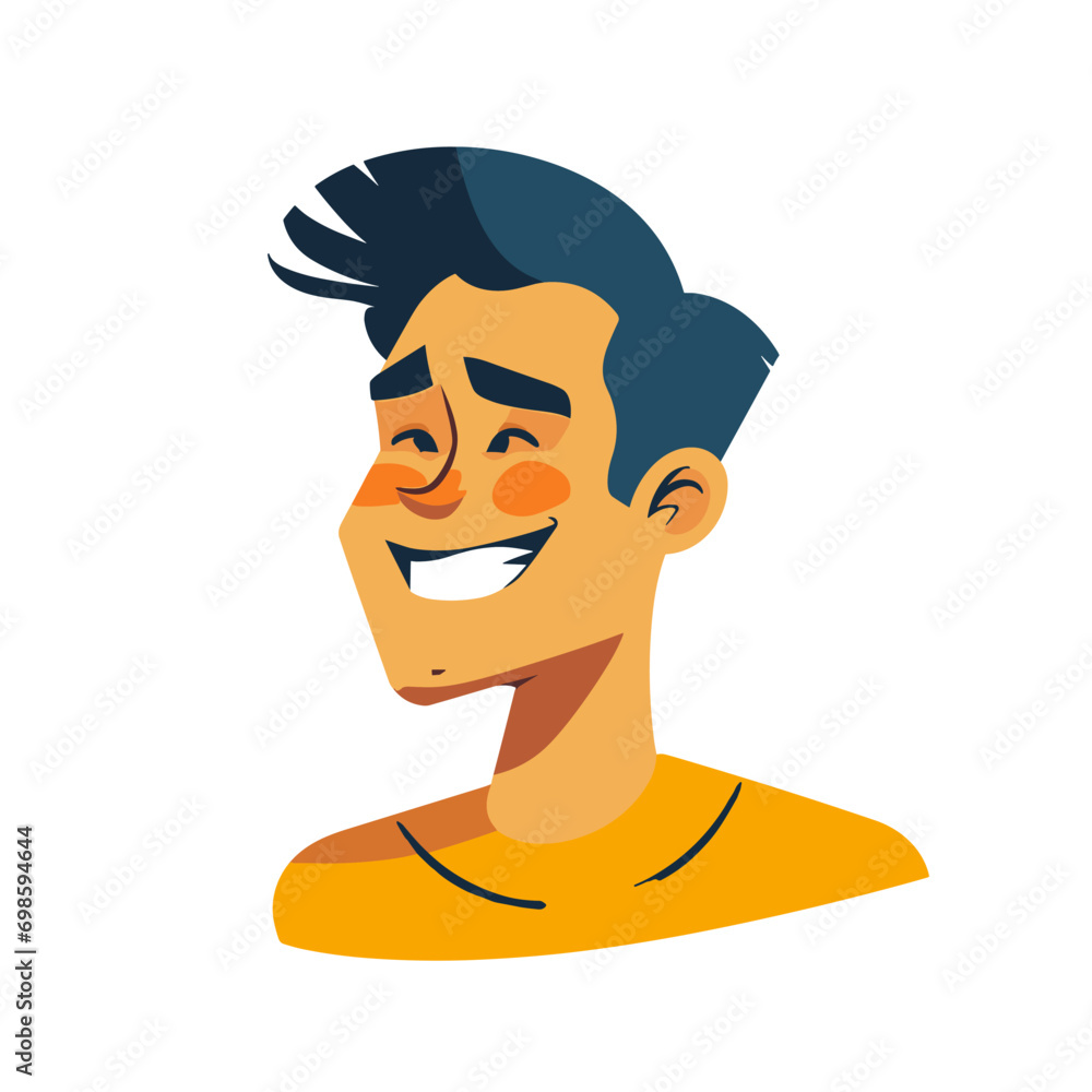 Happy guy in minimalism vector Happy guy in minimalism vector