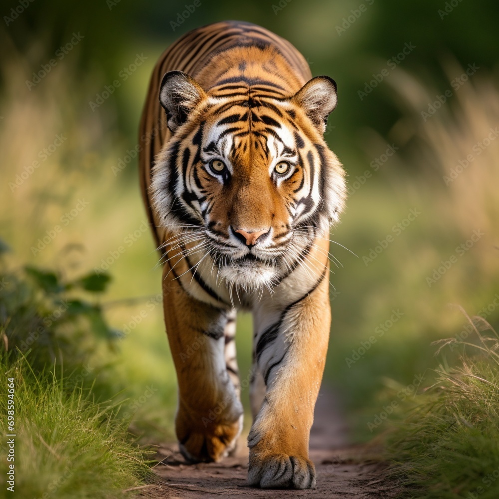Fototapeta premium Nice royal bengal tiger image Generative AI