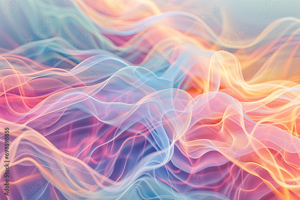 Obraz premium Colorful bright wavy lines for wallpaper and background
