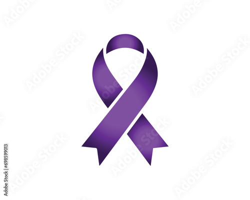 Illustration Of 4 February World Cancer Day Poster Or Banner Background, purple cancer day background,World Cancer Day With Violet Ribbon Card
