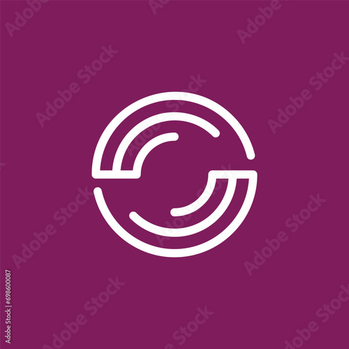modern letter S tech combination logo