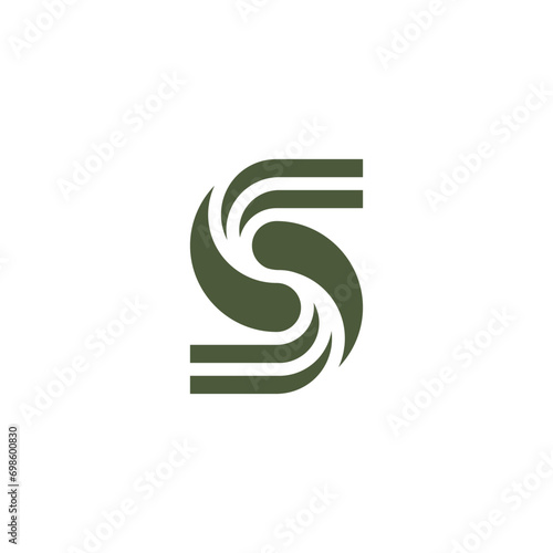 modern letter S droplet swap logo