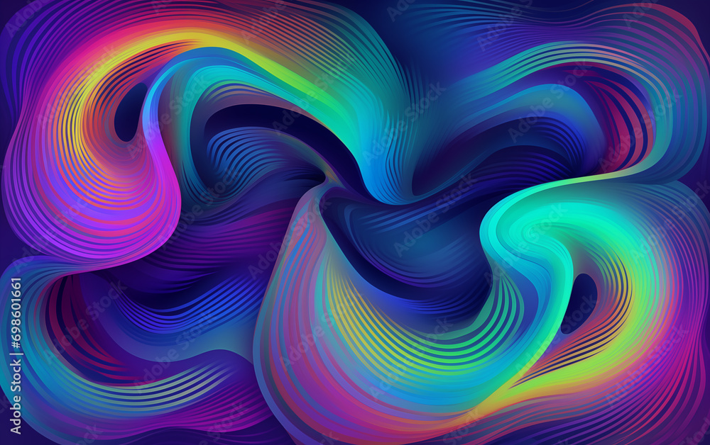 Obraz premium Colorful curve abstract background,created with Generative AI tecnology.