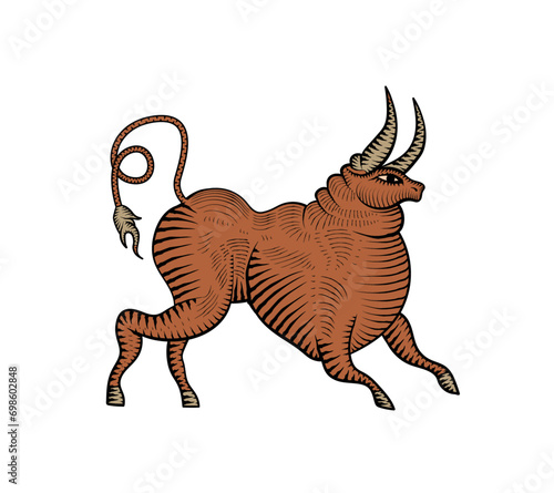 illustration of a bull (ID: 698602848)