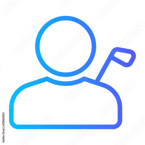 golfer gradient icon