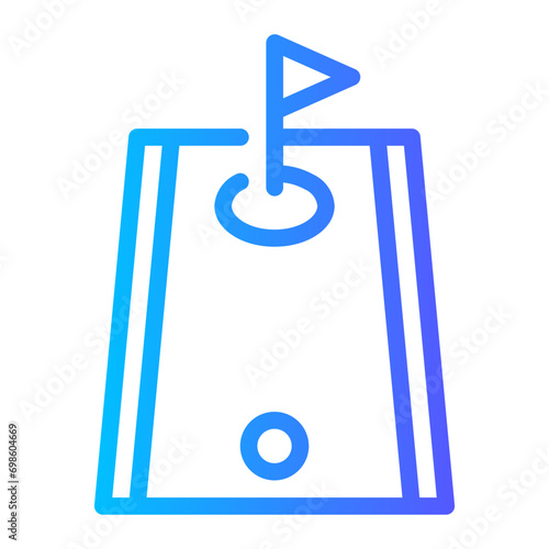 mini golf gradient icon