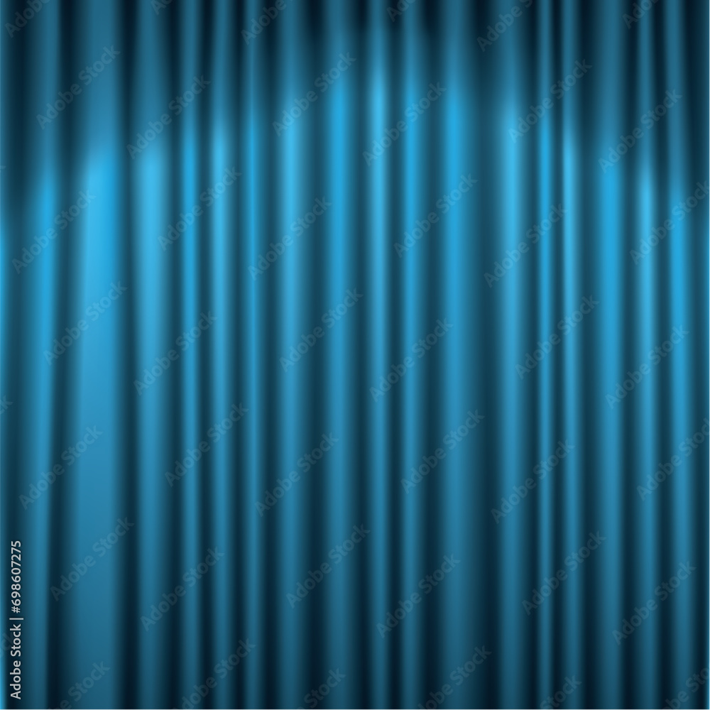 Blue silky curtain texture background. Vector Illustration Blue silky curtain texture background. Vector Illustration