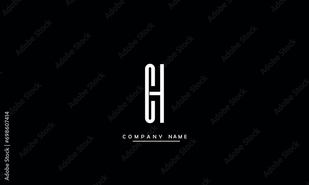 Obraz premium CH, HC, C, H Abstract Letters Logo Monogram