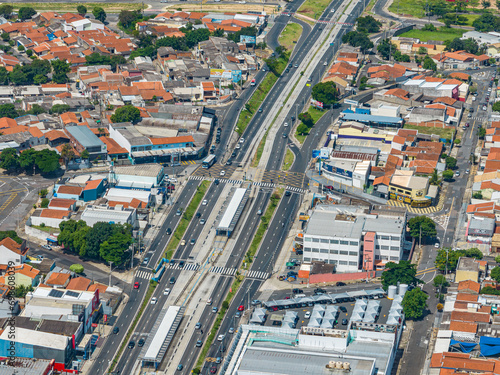 Imagem aérea dos bairros Campos Elíseos, Paulicéia, Jardim Londres, Vila Perseu em Campinas, São Paulo.  photo