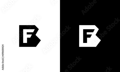 initials bf monogram logo design vector photo