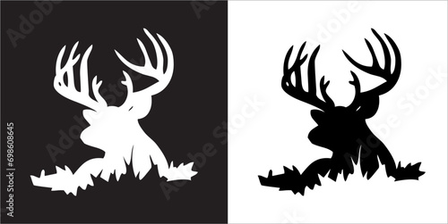 Illustration vector graphics of head deer icon