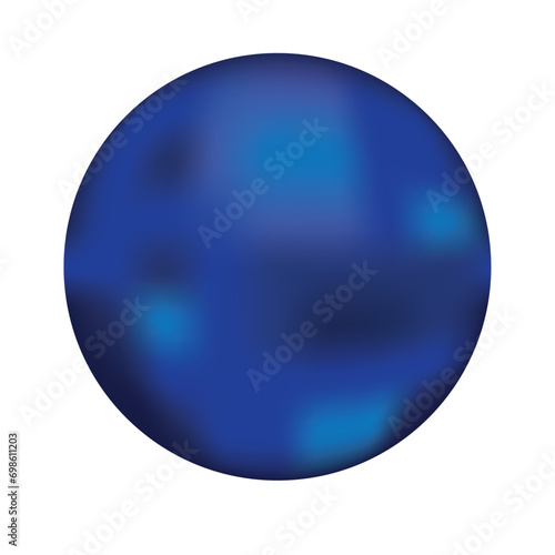 blue glossy ball