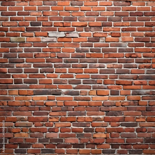 Old red brick wall background