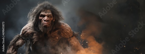 Ancient Explorer: Australopithecus Explores Its Primordial Habitat - A Glimpse into the Curiosity and Adaptation of Early Human Ancestors in Prehistoric Times.

 photo