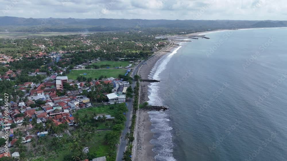 Pangandaran Beach West Java, Beautiful seascape of Pangandaran Pangandaran Beach West Java, Beautiful seascape of Pangandaran