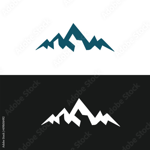 Mountains set. Hand drawn rocky peaks. Vector illustration, Vector mountain with texture. Sketch illustration with quote. The mountain are calling and i must go 