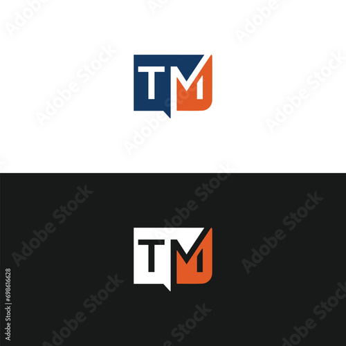 TM logo. T M design. White TM letter. TM, T M letter logo design. Initial letter TM linked circle uppercase monogram logo. T M letter logo vector design.	