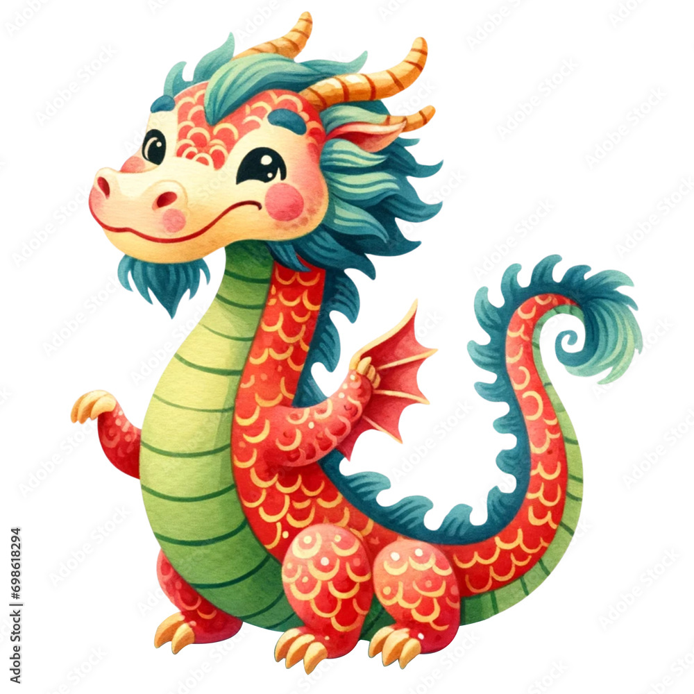 Fototapeta premium Cute Dragon Chinese New Year