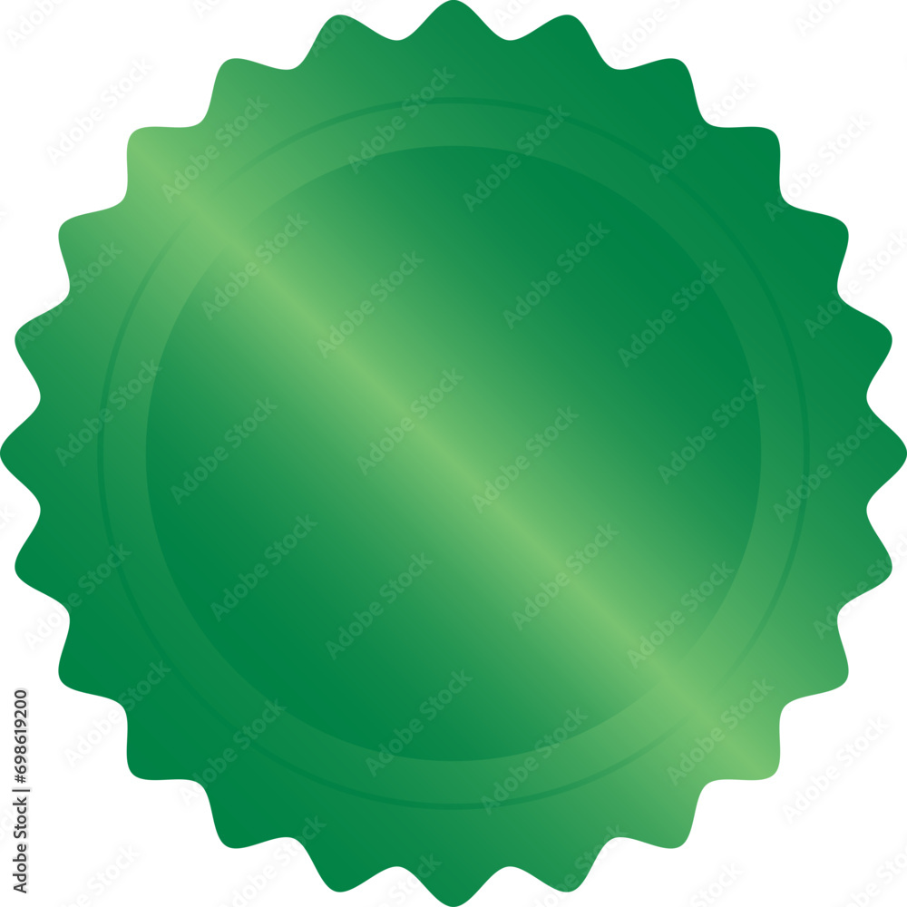 Green Badge Label Metallic Gradient