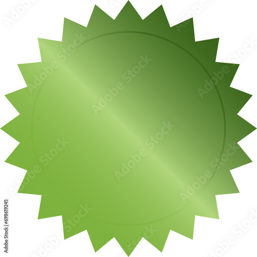 Green Badge Label Metallic Gradient