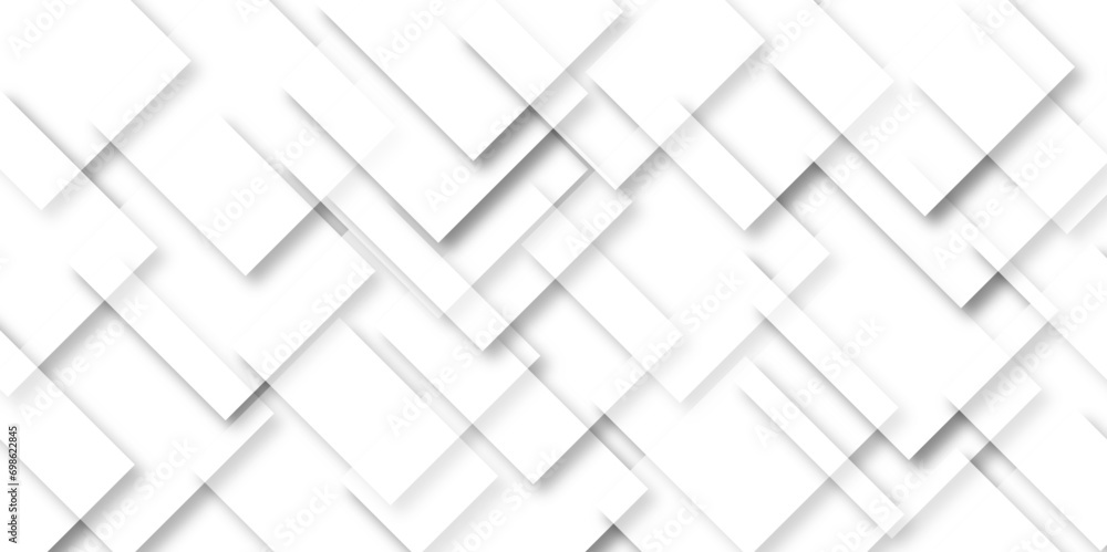 Modern Abstract white background design with layers. Abstract white and grey geometric overlapping square pattern diamond square background with lines. Modern Abstract white background design with layers. Abstract white and grey geometric overlapping square pattern diamond square background with lines.