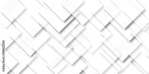 Modern Abstract white background design with layers. Abstract white and grey geometric overlapping square pattern diamond square background with lines.