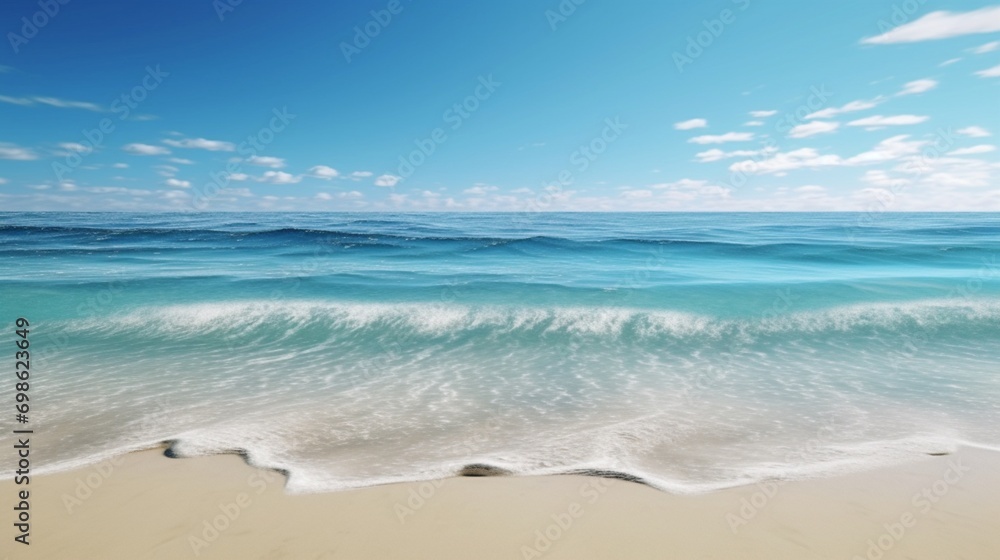 realistic Empty sea and beach Ai Generative