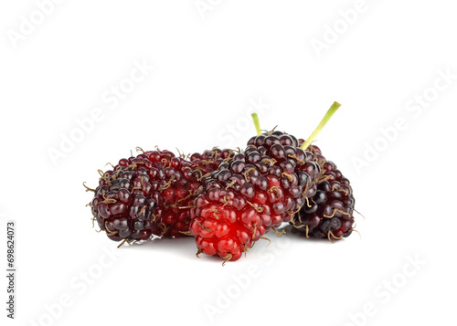 Mulberry fruits with isolated on white background