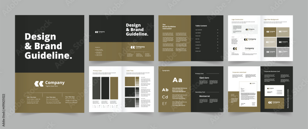 Brand guidelines layout design. - obrazy, fototapety, plakaty 