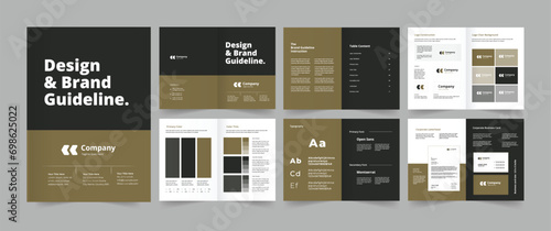 Brand guidelines layout design.