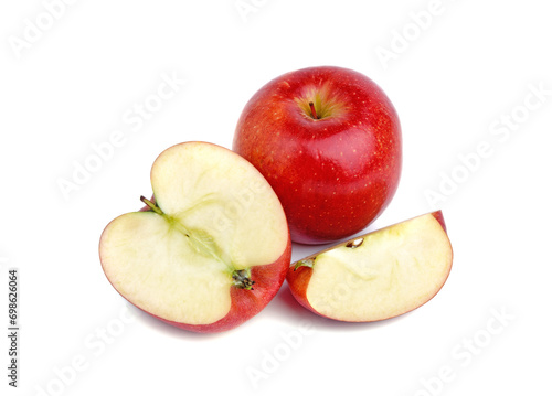 Red apple isolated on the white background
