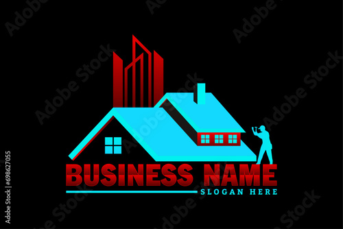 home repair, roofing, remodeling, handyman logo, Building Logo
 
