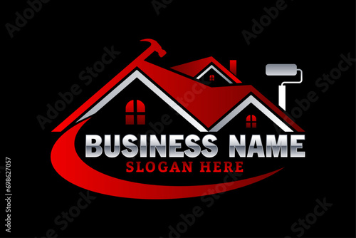 home repair, roofing, remodeling, handyman logo, Building Logo
 