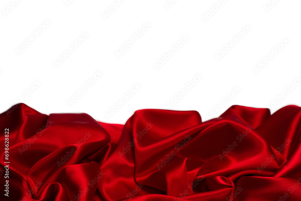 Rich and luxury red silk fabric texture background. Rich and luxury red silk fabric texture background.