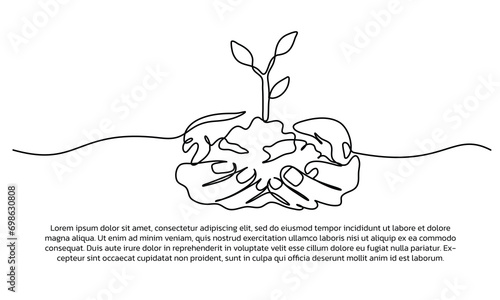 Continuous line design of concern for the earth . Single line decorative elements drawn on a white background.