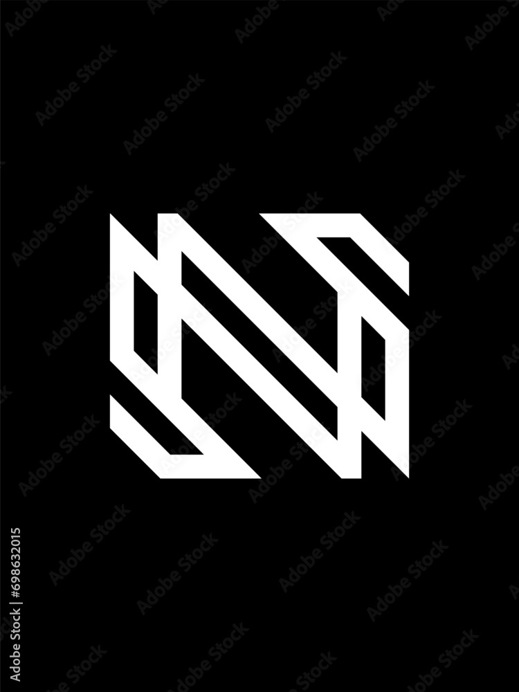 N monogram logo template N monogram logo template