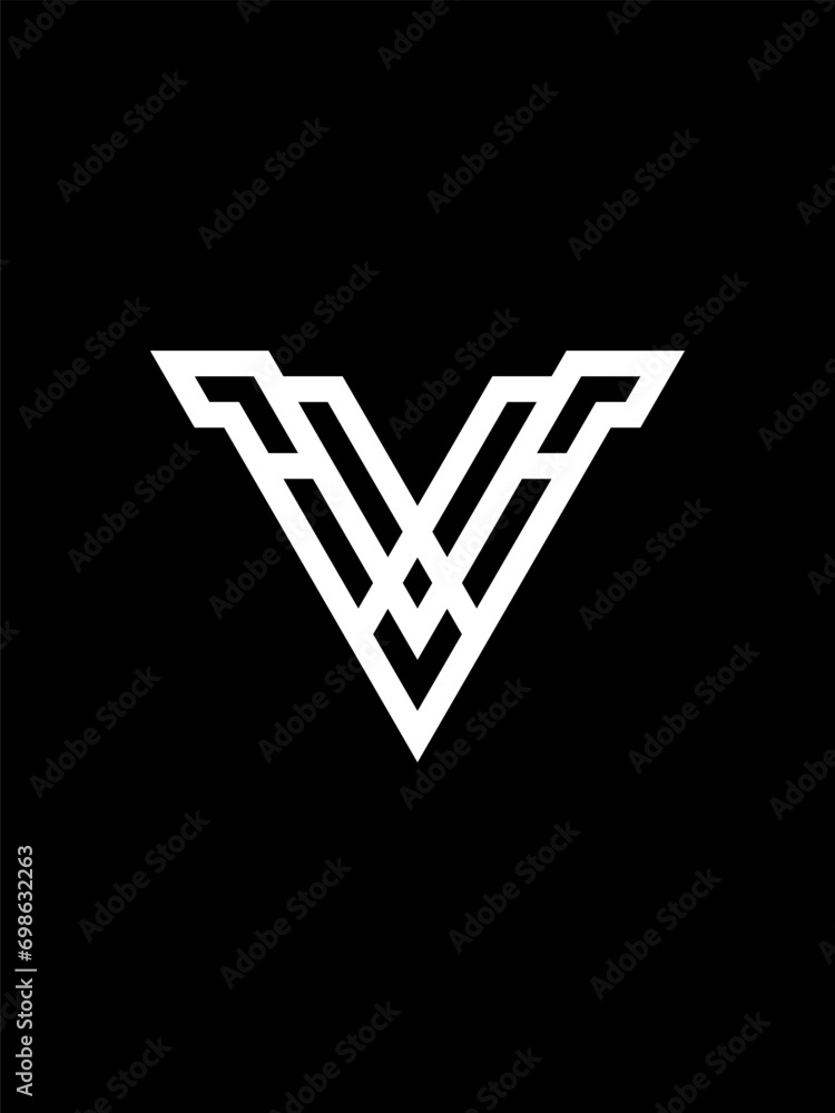 V monogram logo template V monogram logo template