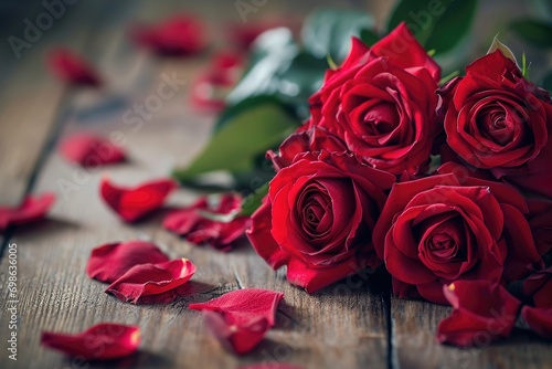 red roses on a table